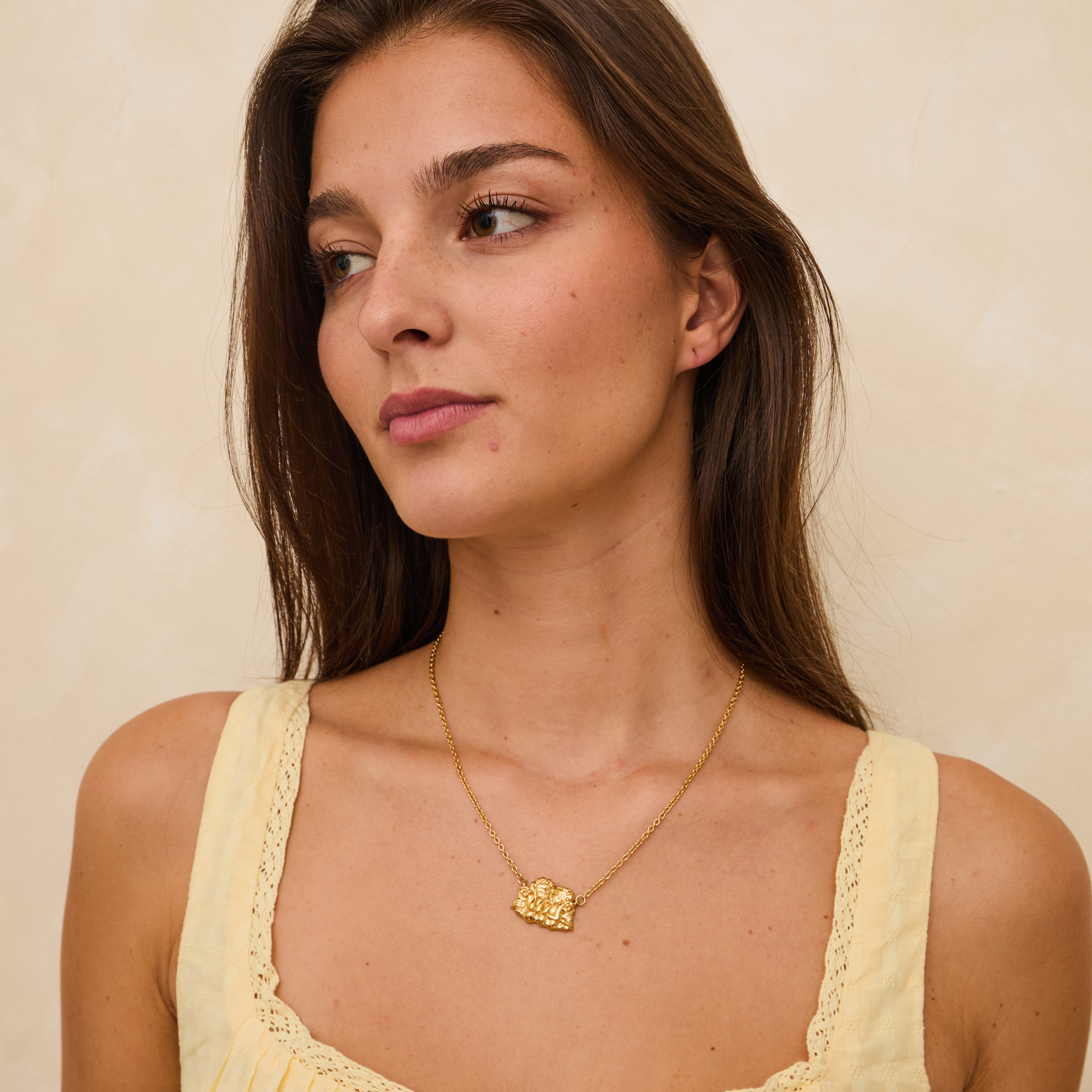 Cherub Necklace Gold