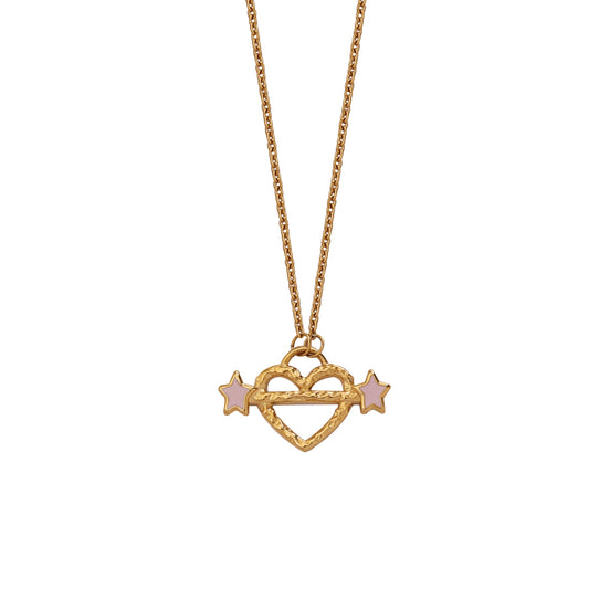 Heart Piercer Necklace Gold