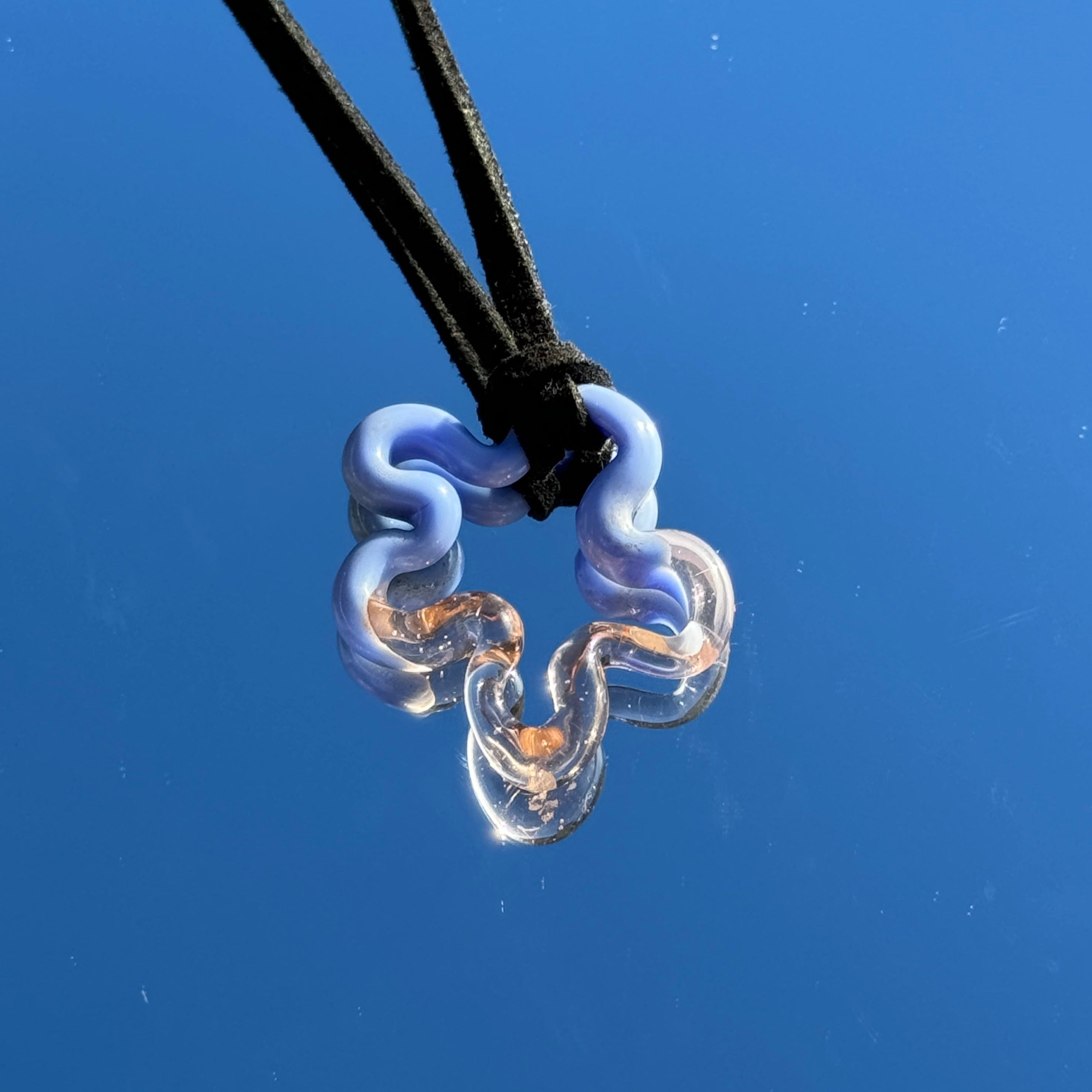 Sweet Thing Murano Glass Squiggle Rope Tie Necklace