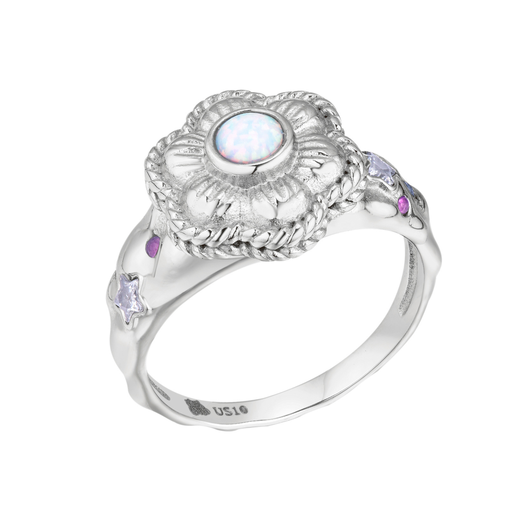 In Bloom Flower Ring Silver