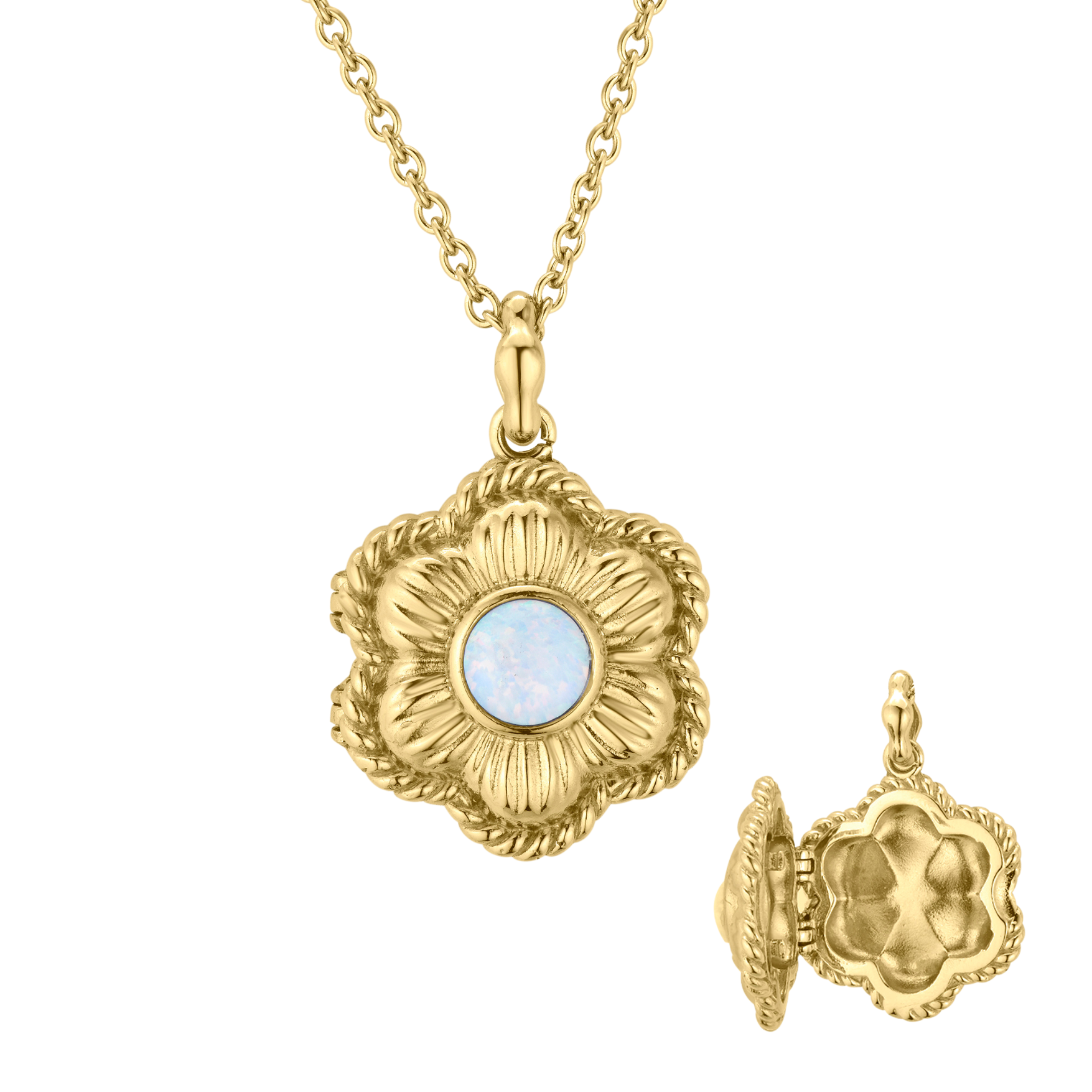 In Bloom Locket Necklace Gold