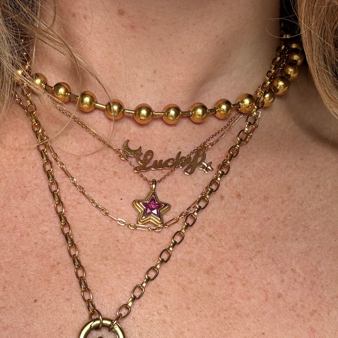 Celestial Custom Nameplate Gold