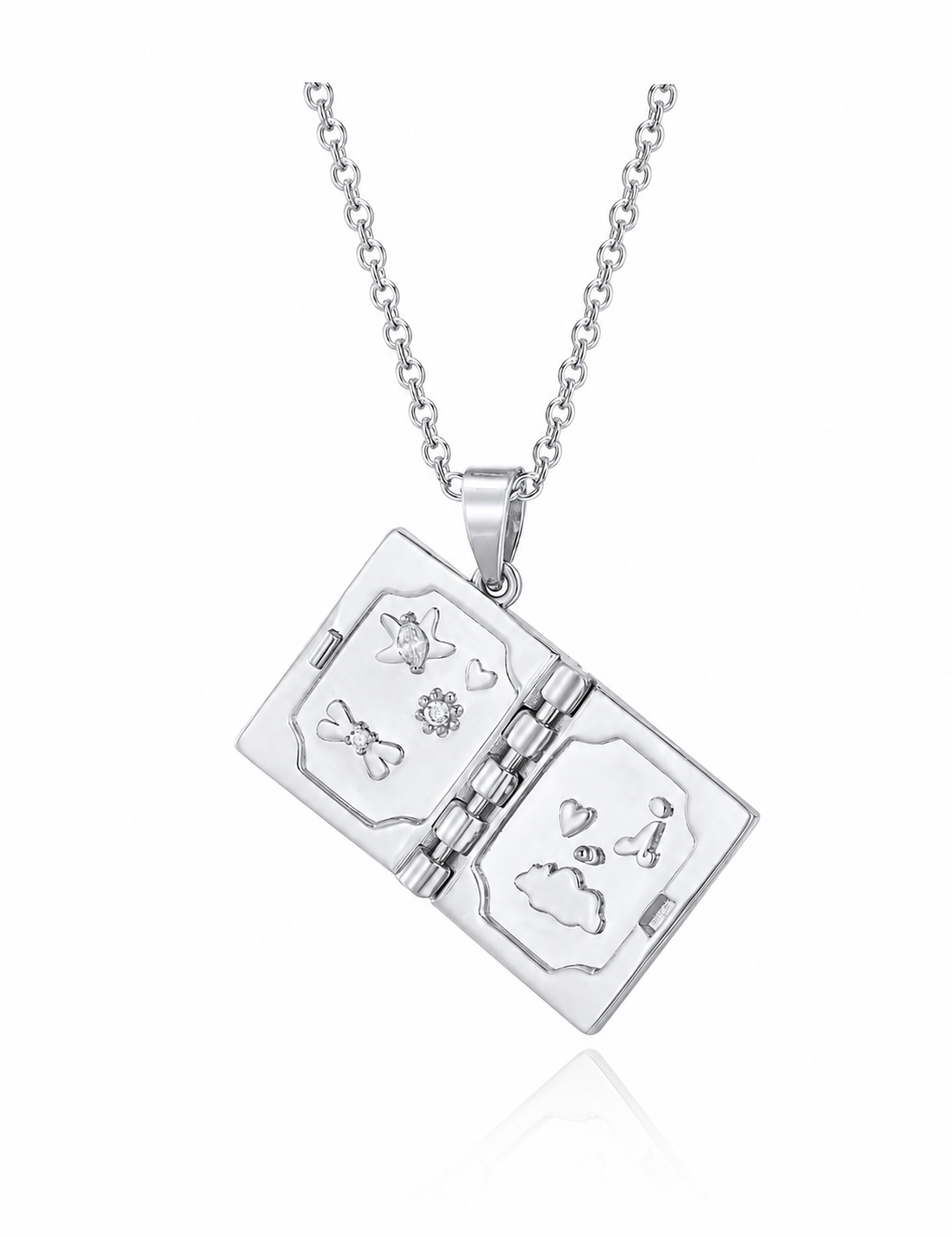 The Journal Necklace Silver | Martina Calvi x July Child