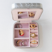 Metallic Jewellery Travel Case