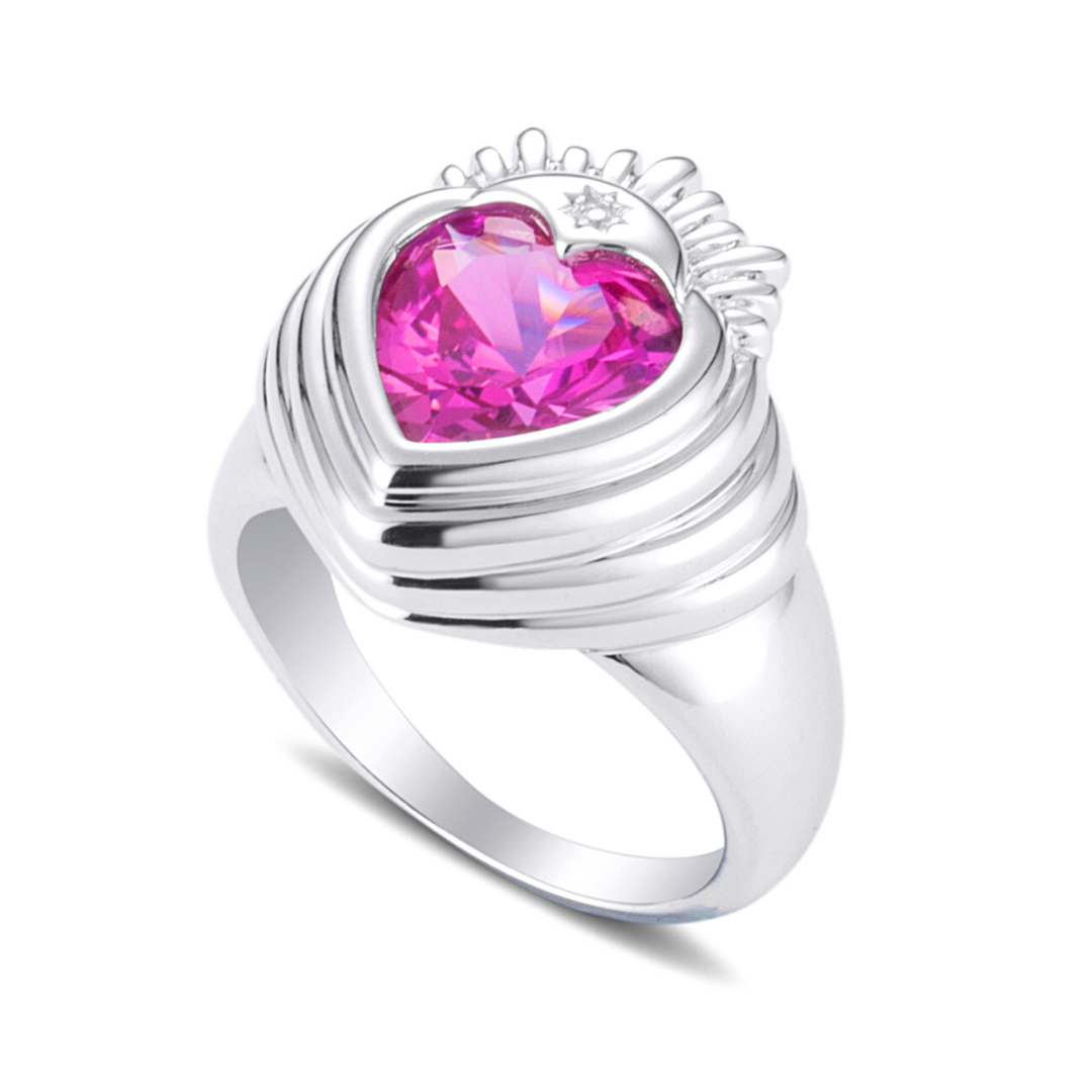 Queen of Hearts Ring Silver