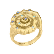 Spirals Shell Ring Gold