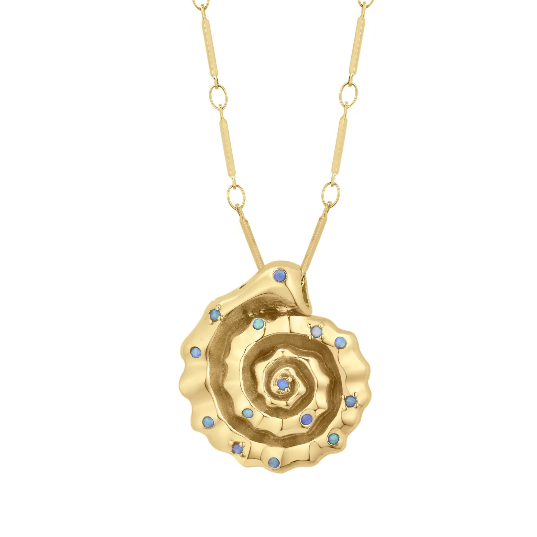 Spirals Shell Necklace Gold